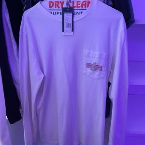 Vineyard Vines Mens White Longsleeve Tee Size Small